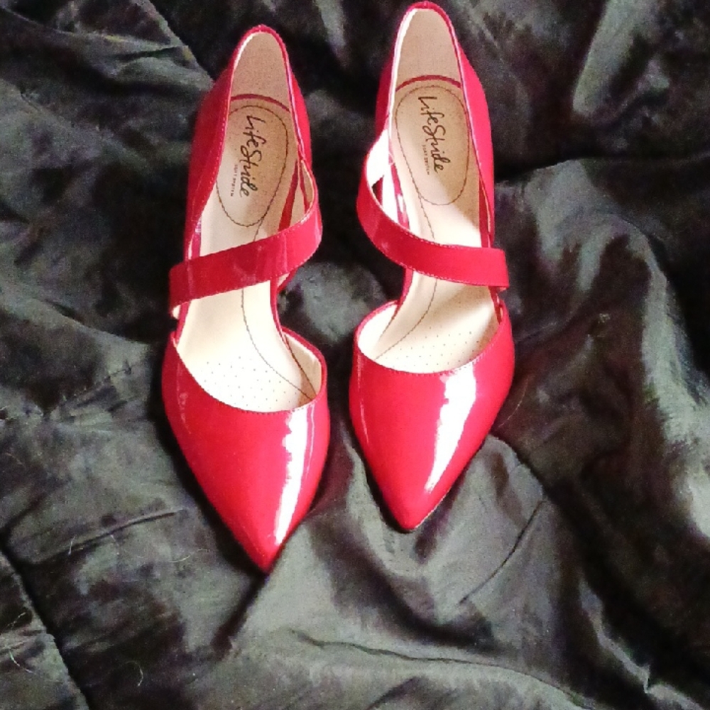 Life Stride Red Patent Heels